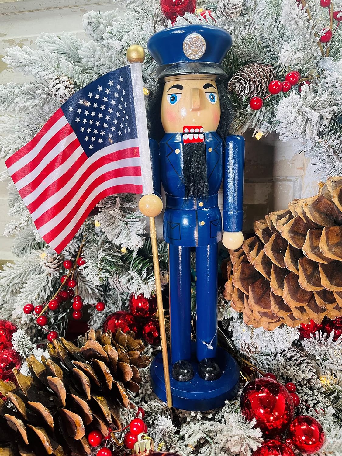 Santa's Workshop 14" Air Force Nutcracker, Blue, 70426