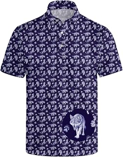 Golf Polo Shirts for Men Moisture Wicking Quick Dry Mens Golf Shirts 4-Way Stretch Funny Polo Short Sleeve