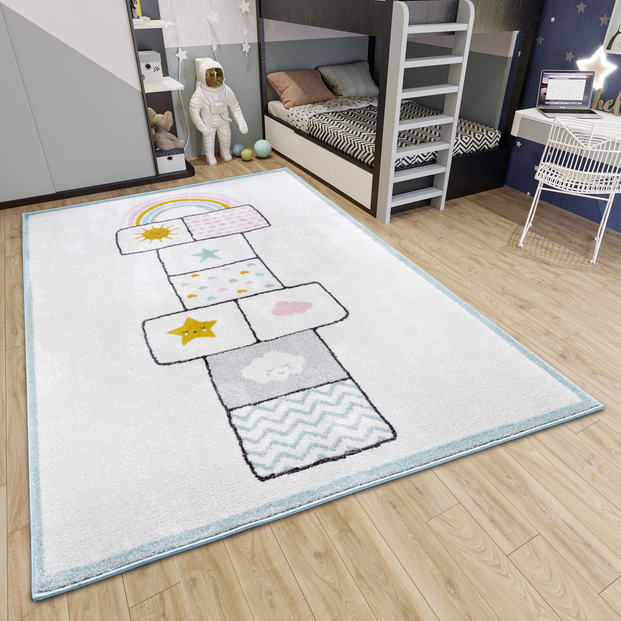 Tapis pour enfant bleu 120x170 cm Hanse Home motif jeu sauteur
