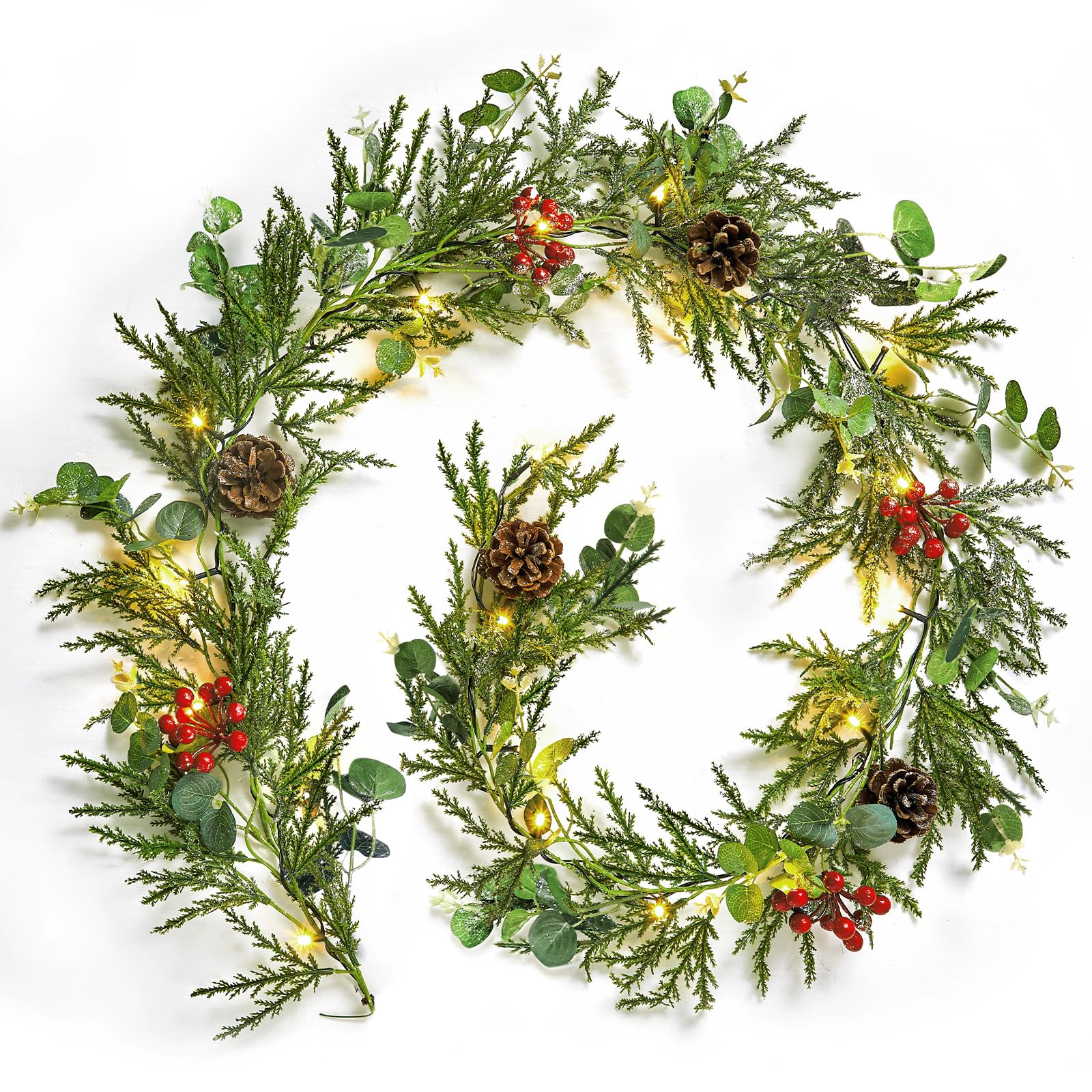 Guirlande de Noël lumineuse pour illuminer votre cheminée et vos escaliers