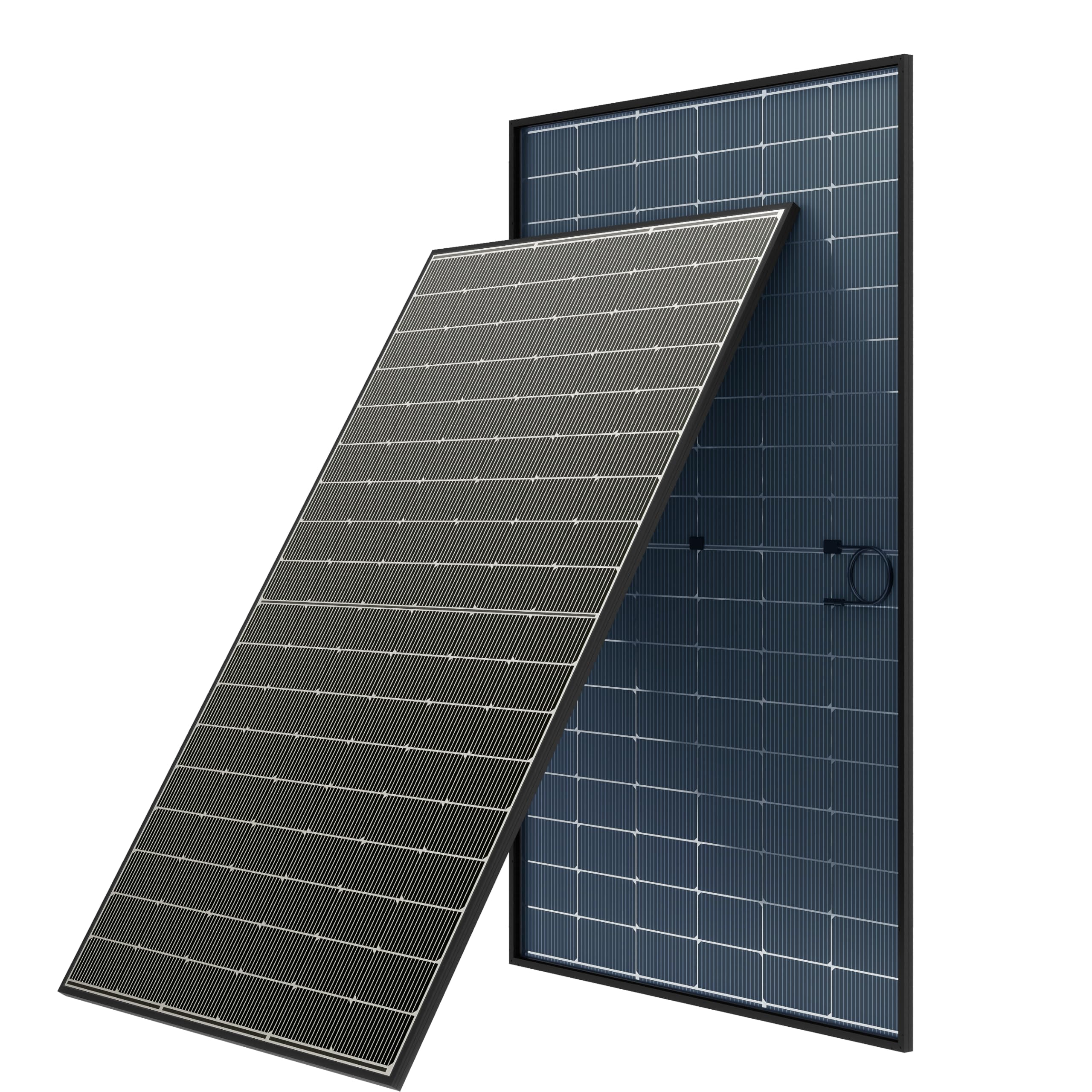 JJN Bifacial 2PCS 400 Watt Solar Panel, N-Type 16BB 400W Solar Panels, 25% High Efficiency Monocrystalline Solar Module for 12V/24V/48V PV System for Homes Rooftop Farm RV and Off-Grid Applications