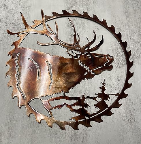 Miniatura 2 de Elk In Arizona Saw Blade 14" x 15"