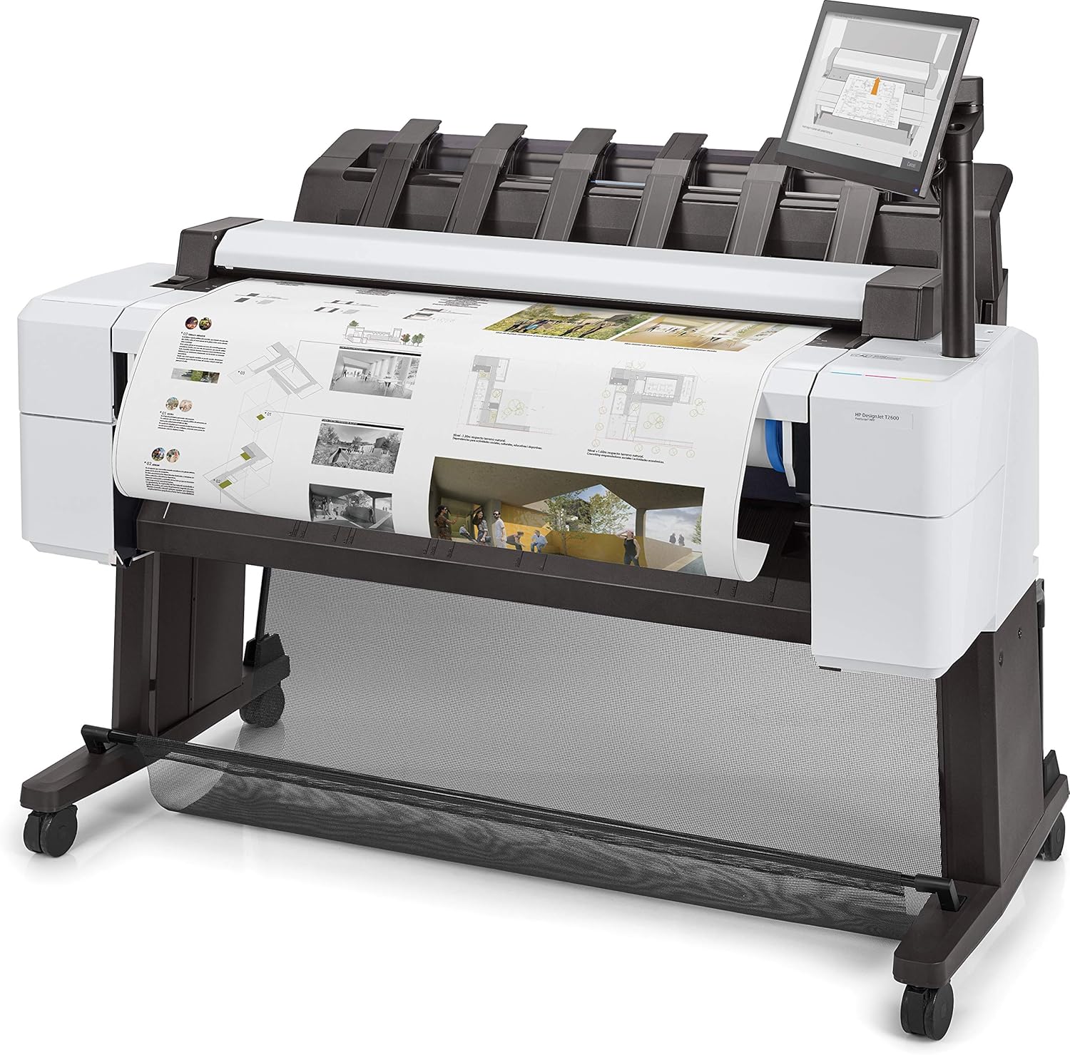 HP Designjet T2600dr Postscript Inkjet Large Format Printer - Includes Printer, Scanner, Copier - 36" Print Width - Color