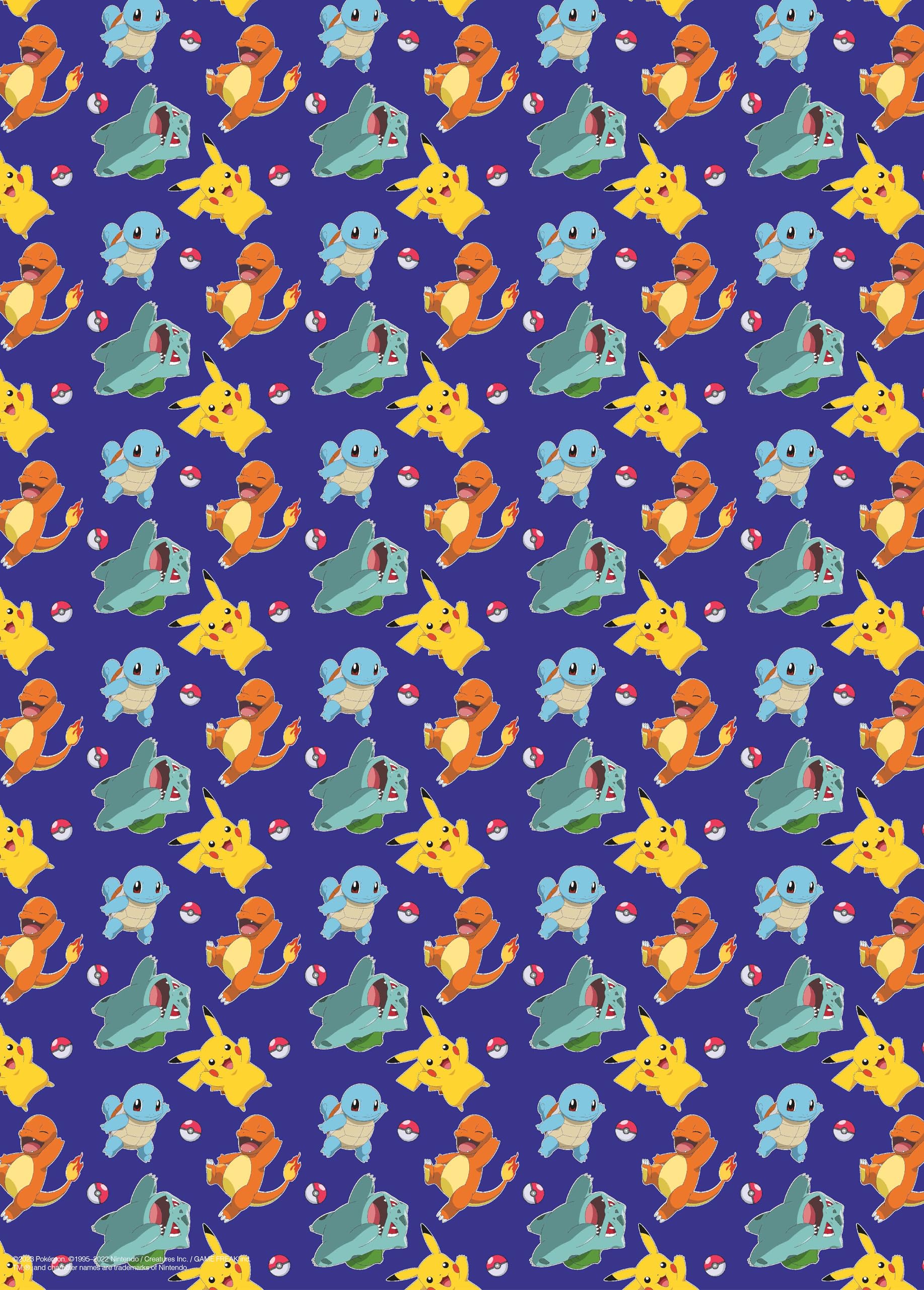 Pokemon Wrapping Paper 2M Roll Wrap Pokemon Blue Gift Wrap