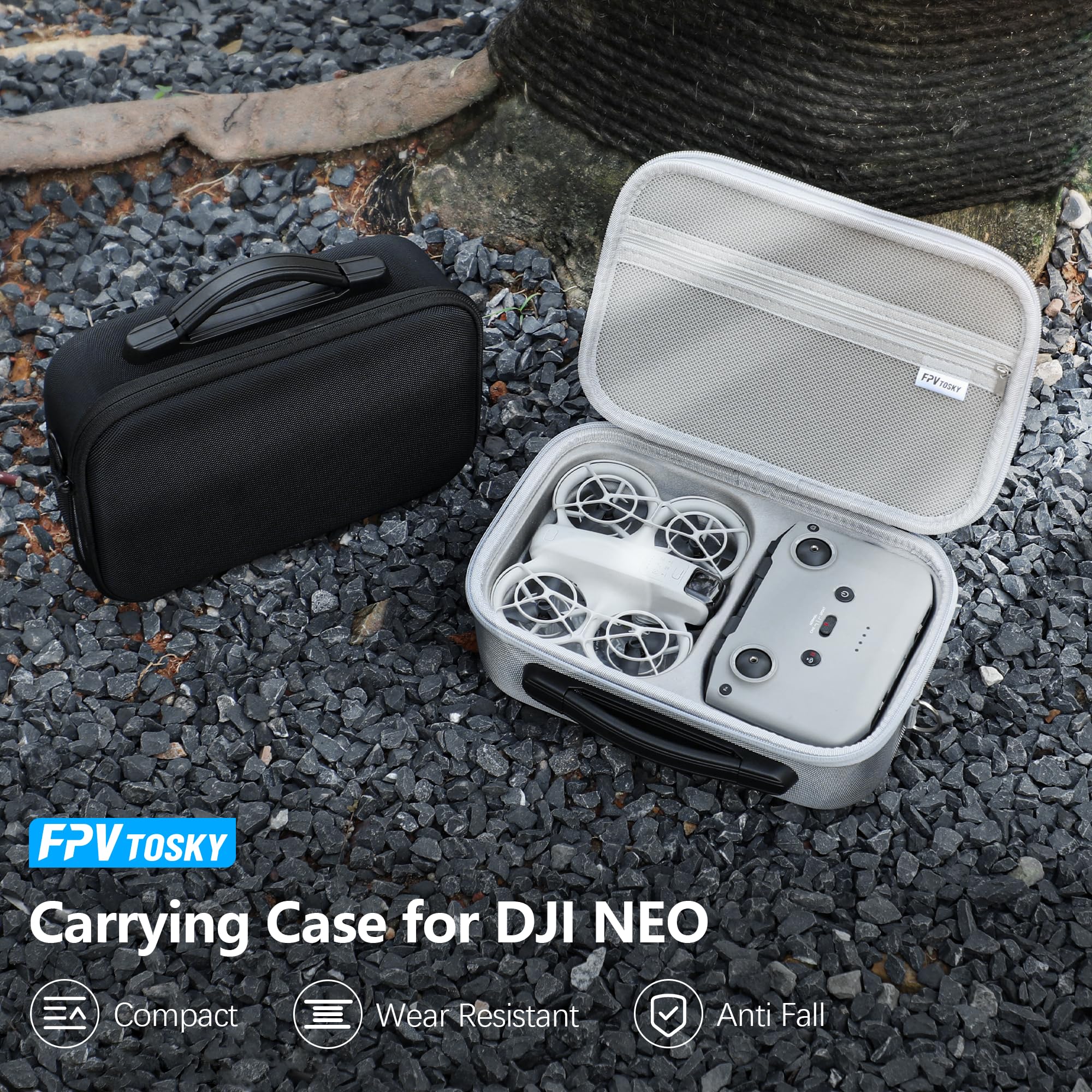 FPVtosky Custodia impermeabile per DJI Neo Drone Borsa di protezione anticaduta compatta custodia protettiva accessori protezione, bianco, Per DJI Neo Fly More Combo (bianco)