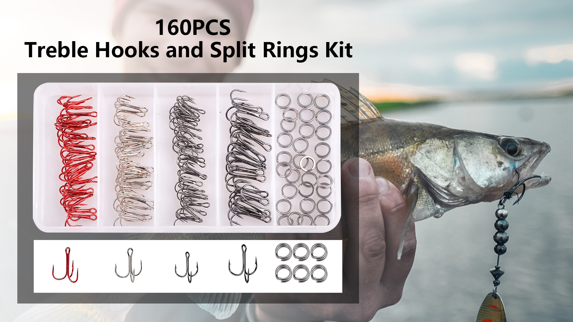 Amazon.com : Fishing Treble Hooks Kit, 160pcs/Box Sharp Round Bend Treble Hooks Wide Gap High Carbon Steel Barbed Fish Hook for Lures Baits Saltwater Fishing : Sports & Outdoors Amazon.com : Fishing Treble Hooks Kit, 160pcs/Box Sharp Round Bend Treble Hooks Wide Gap High Carbon Steel Barbed Fish Hook for Lures Baits Saltwater Fishing : Sports & Outdoors