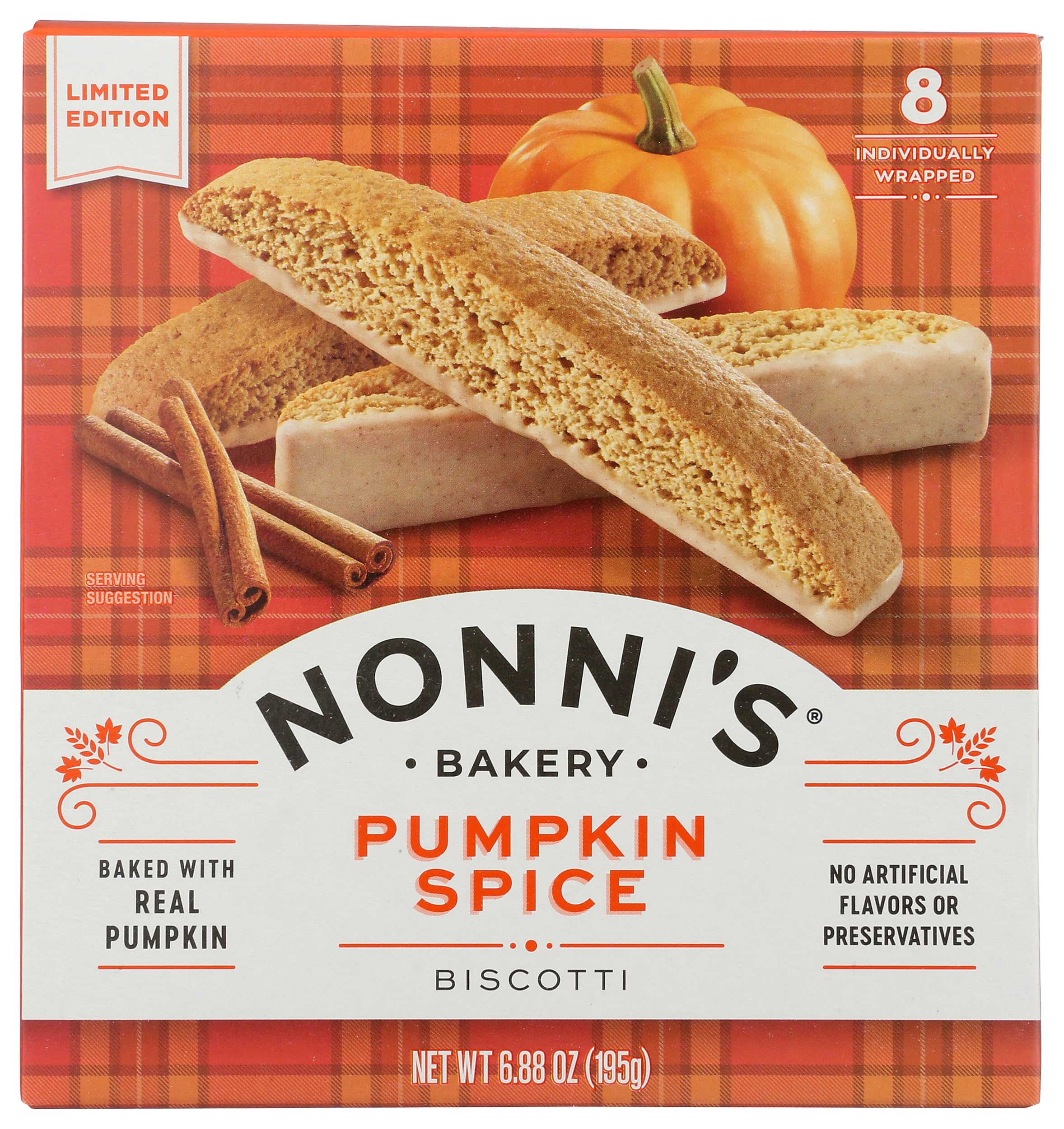 Biscotti Pumpkin Spice, 6.88 Ounce