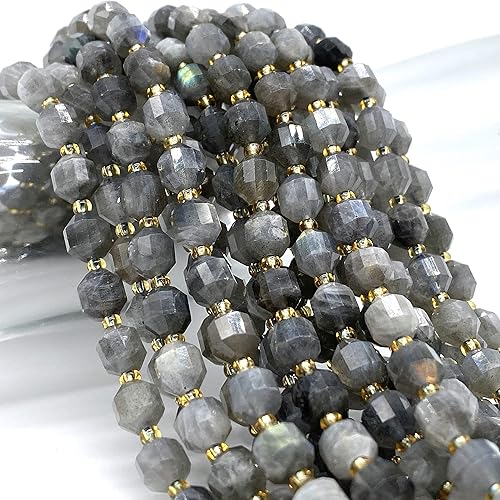 Miniatura 7 de ABCGEMS - Cuentas de 7 chakras (la combinación definitiva de las piedras energéticas más fuertes) miel citrina, piedra lunar melocotón, amatista,