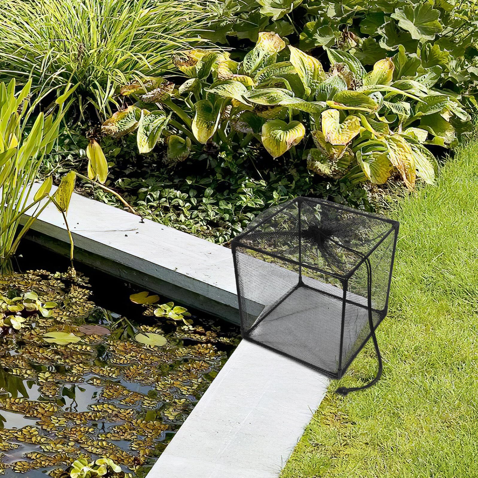 Wasserdichter Universal-Teichfilterkasten und Aquarium-Pumpenabdeckung, Anti-Verstopfung, Netztasche für tauchfähige Outdoor-Wasser-Gartenpumpen, unverzichtbares Zubehör, 2 Stück