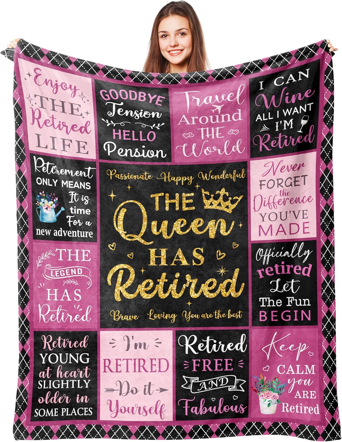 Lcobion Retirement Gift for Woman, Retirement Gifts for Women 2026, Best Retirement Gifts, Retired Gift, Goodbye Farewell Gifts for Women Coworkers Teacher Nurses, Retirement Blanket 50" X 60"