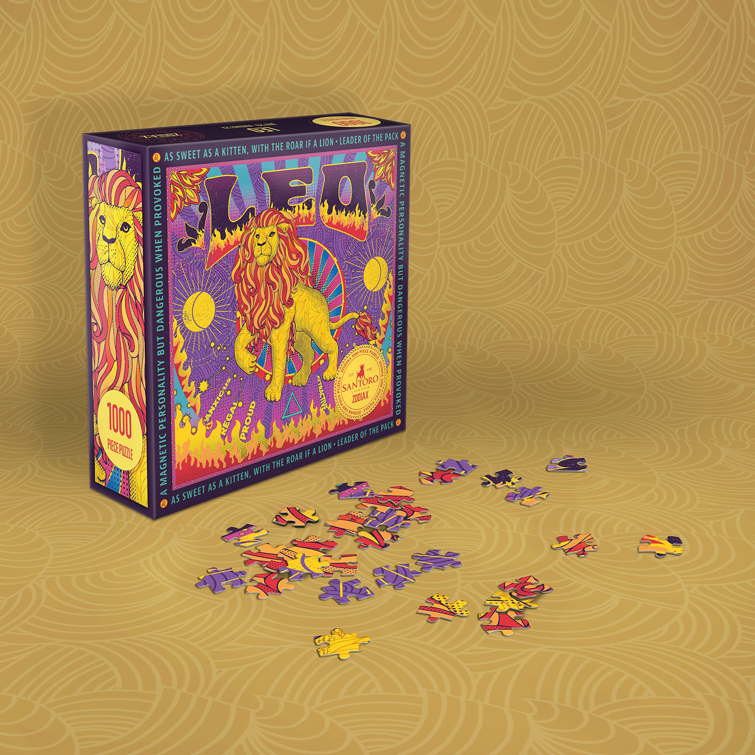 Santoro Zodiax - Puzzle da 1000 pezzi, Gemini, divertente regalo di compleanno per bambini, adulti, regalo astrologico per donne e uomini, puzzle con oroscopo zodiacale