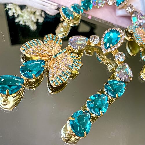 Miniatura 2 de Decorative Shoe Clips, Removable Chain, DIY Sandals Chain with Rhinestones, Crystal Butterfly Buckles, Metal Women Shoe Decoration with Gold Base,