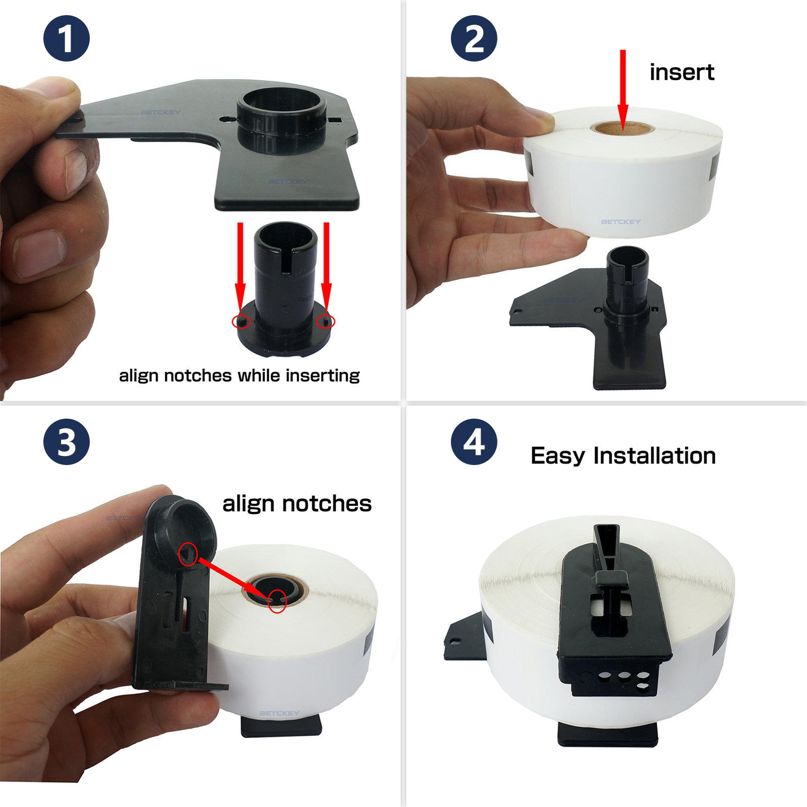 10 Rotoli Etichette Spedizioni BETCKEY - Compatibili Brother QL, 62x100mm, 3000 Etichette Termiche