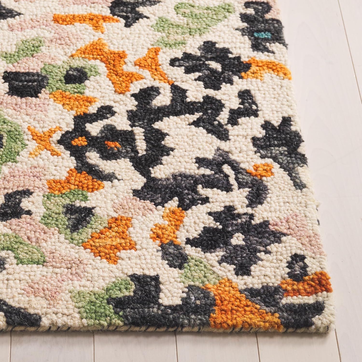 SAFAVIEH Aspen Collection Runner Rug - 2'3" x 9', Ivory & Pink, Handmade Wool, Ideal for Hallway, Foyer, Bedroom (APN104A)