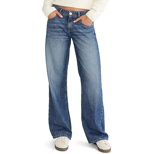 AEROPOSTALE Women's Low-Rise Baggy Wide-Leg Jean