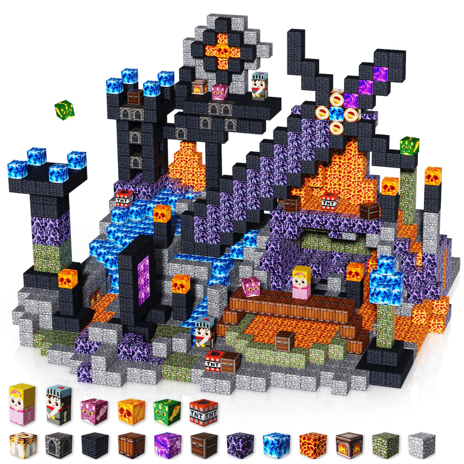 Amazon.com: Goody King 150 PCS Magnetic Building Blocks,Dark