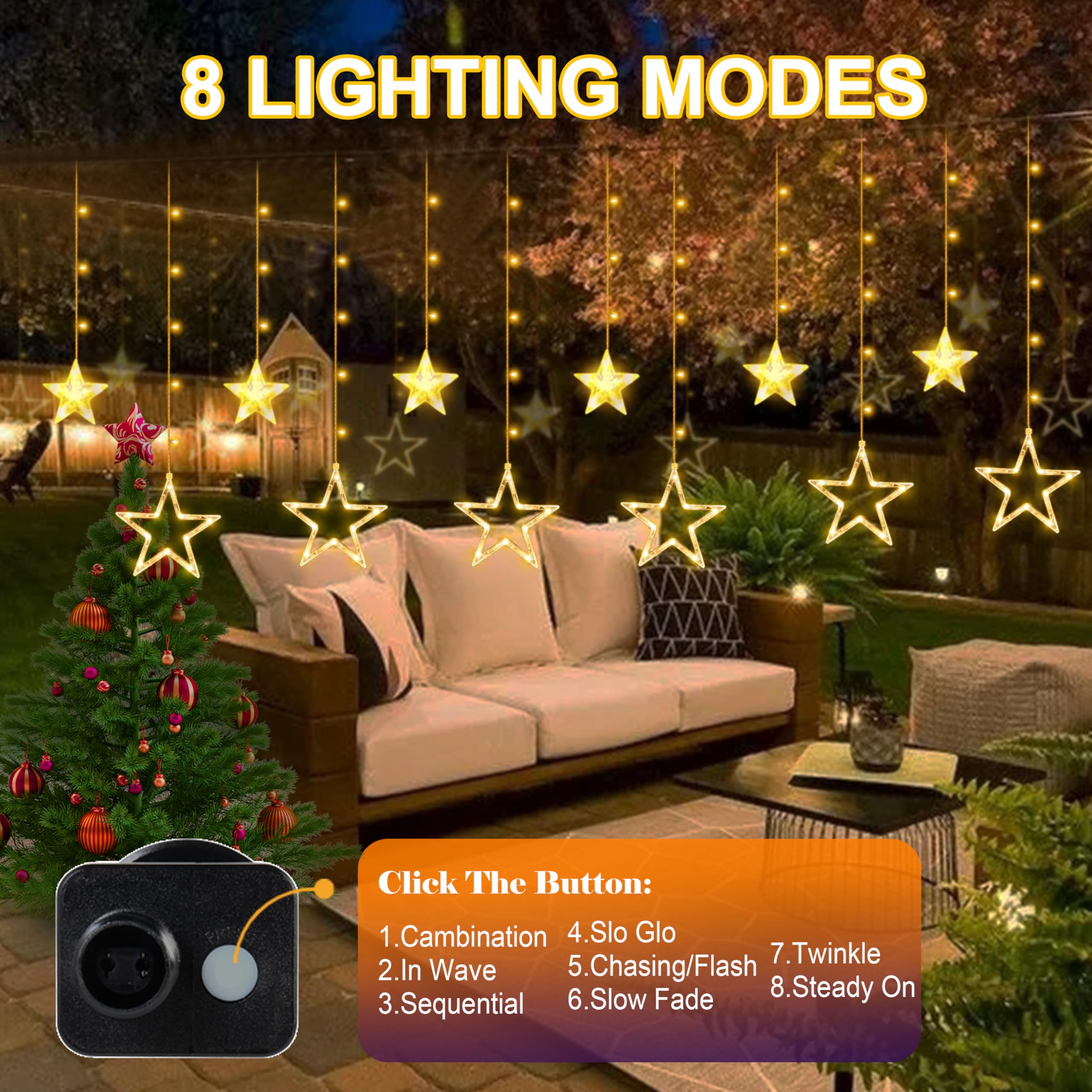 Rideau 1 X H 4 M, 168 Maxiled Blanc Chaud, Câble Transparent, Prolongeable - PL24V