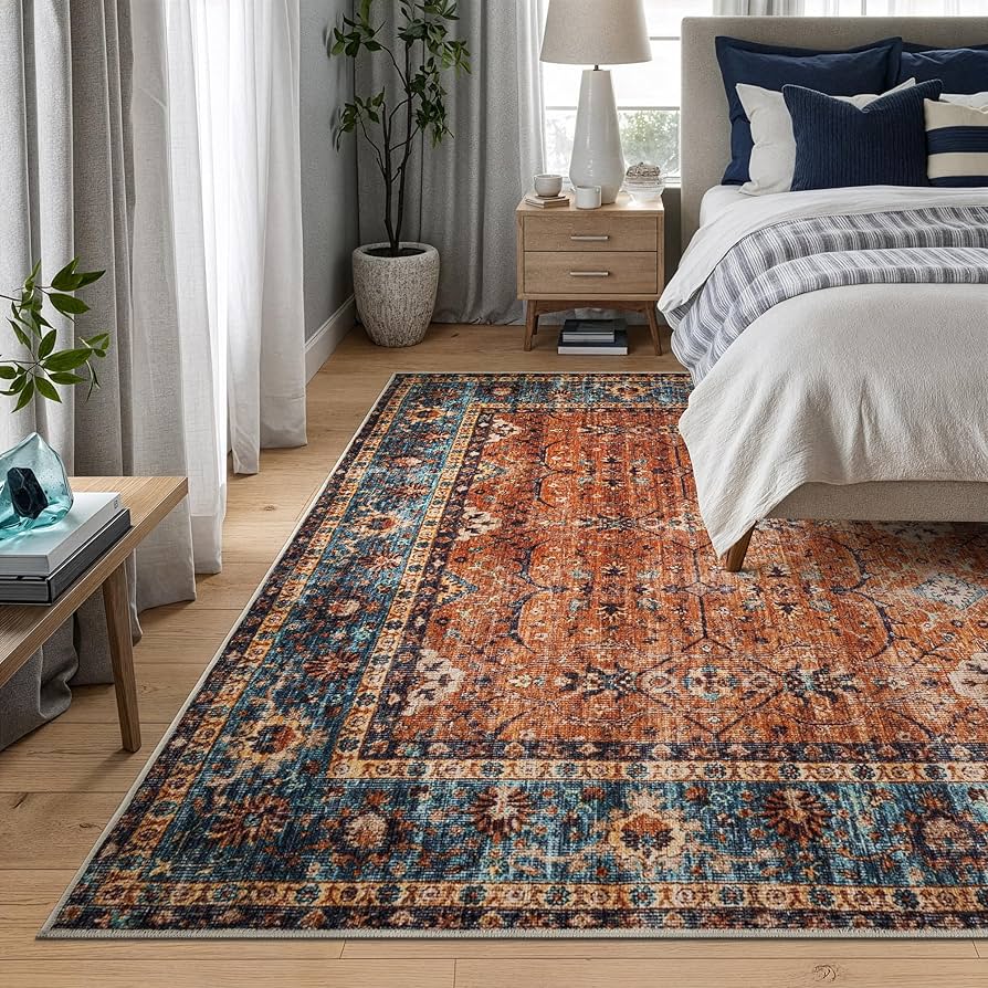 Amazon.com: Bloom Rugs Washable Non-Slip 9' x 12' Rug - Orange
