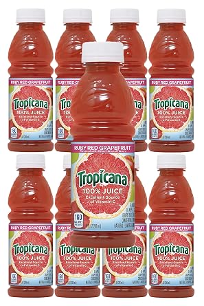 Tropicana Fruit Juice 10oz. bottles (Ruby Red Grapefruit) pack of 8