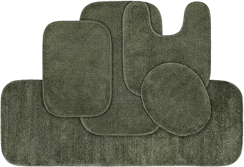 Miniatura 80 de Garland Rug 2 alfombras de baño tradicionales de nailon lavables de espuma marina (17 x 24 pulgadas, 21 x 34 pulgadas), suaves, absorbentes y Espuma