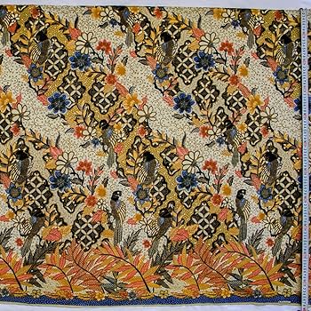 Amazon | バティック 生地 布 インドネシア ジャワ更紗 絵画の
