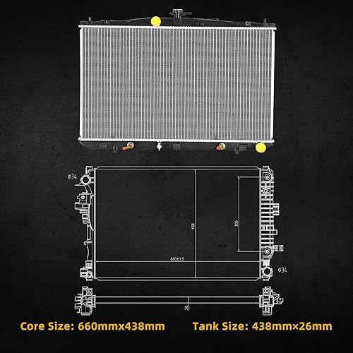 Miniatura 5 de DWVO Radiador compatible con Chevrolet Malibu 2016-2018 2017-2019 Buick LaCrosse 1.5L 3.6L V6 L4