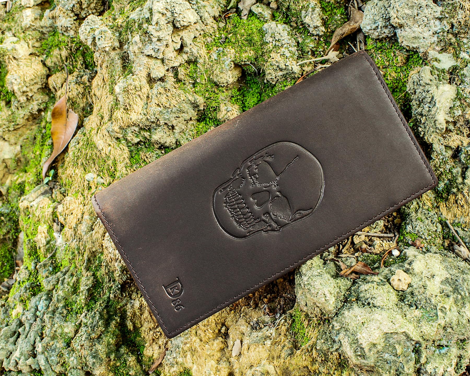 DK86 Long Wallets for Men Genuine Leather RFID Blocking