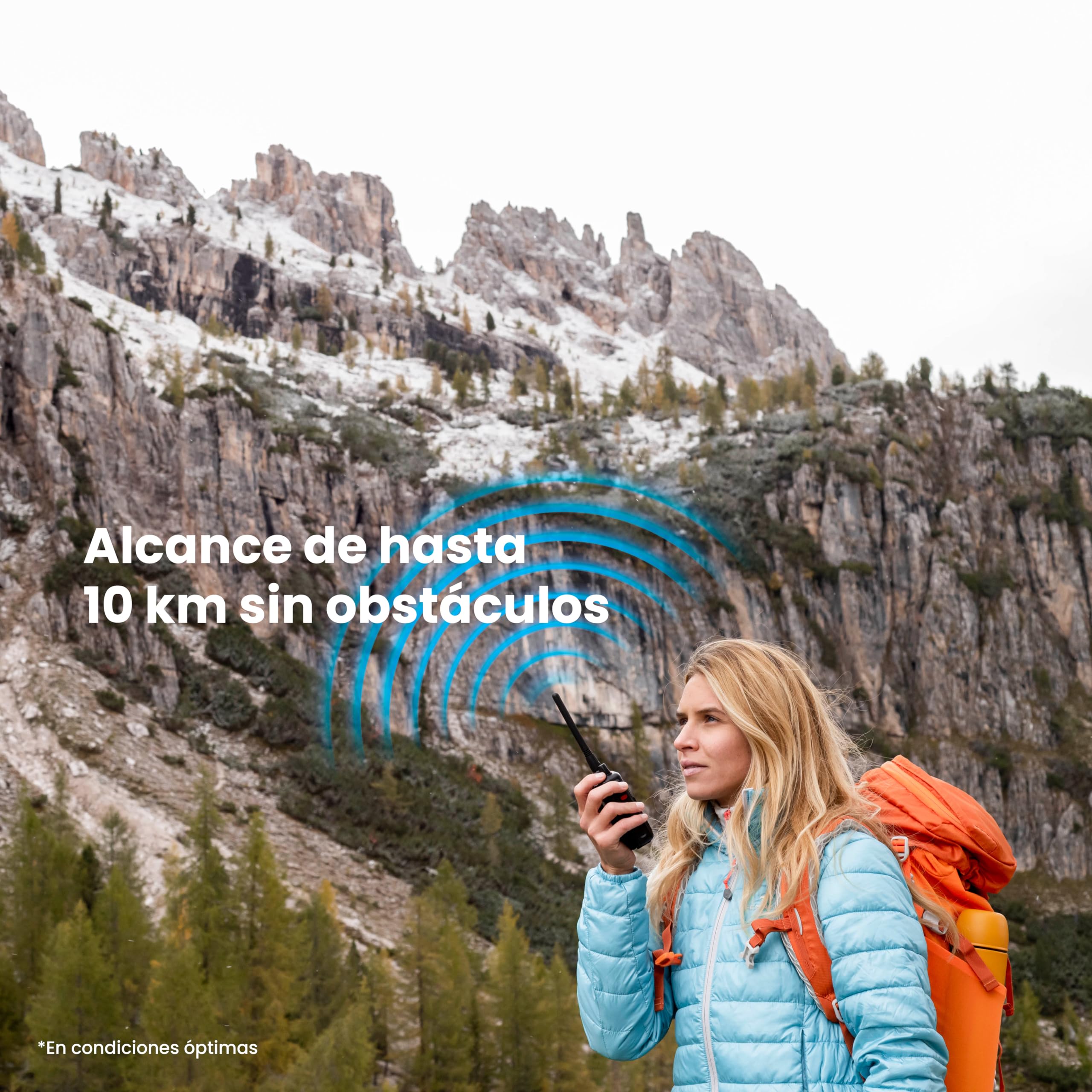 Midland - Walkie Talkie Profesional Largo Alcance G7 PRO, 2 Radioaficionados Softair y Outdoor, 85 Canales - 16 PMR446/69 LPD Sin Licencia, Cobertura 10Km, Autonomía 18H, Pilas Recargables, Accesorios