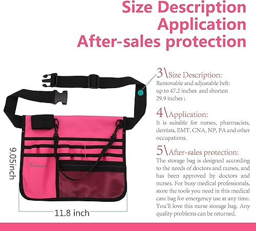 Vista 36 de Bolsa de almacenamiento de enfermera Bolsa de almacenamiento multifuncional para enfermeras, kit médico Bolsa de cintura práctica bolsa de SL46BH