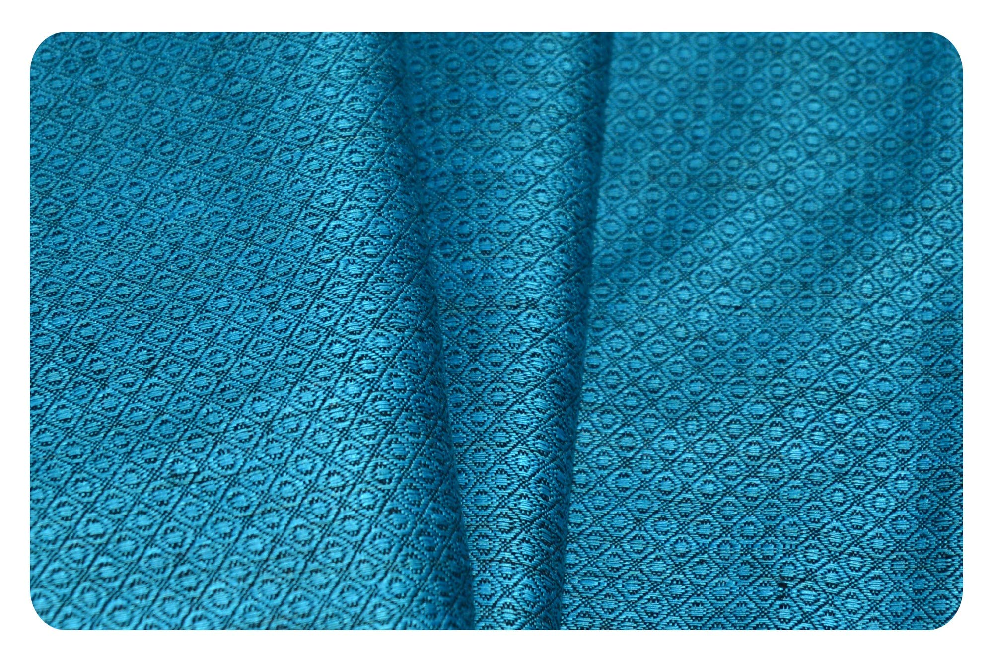 J.hampsteadMen's 60 Lea European Linen Self-Design Unstitched Shirt Fabric (Free Size) Turquoise