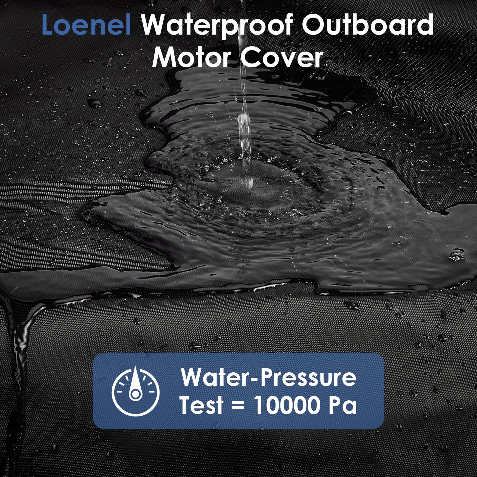 Loenel Outboard Motor Cover, Waterproof & Durable Boat Motor Cover for 115-225 HP, Fade-Resistant Boat Engine Hood Covers - 31