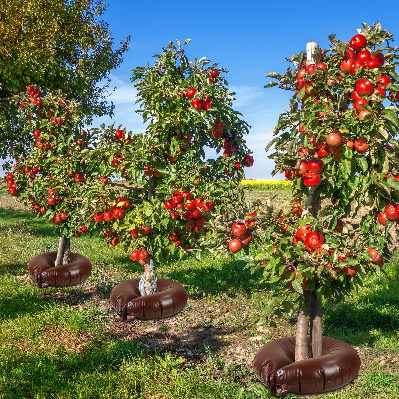 Mumufy Confezione da 20 sacchetti per irrigazione ad anello per albero da 10 galloni a rilascio lento in PVC per irrigazione a goccia sistema automatico a goccia per piantare alberi e arbusti da