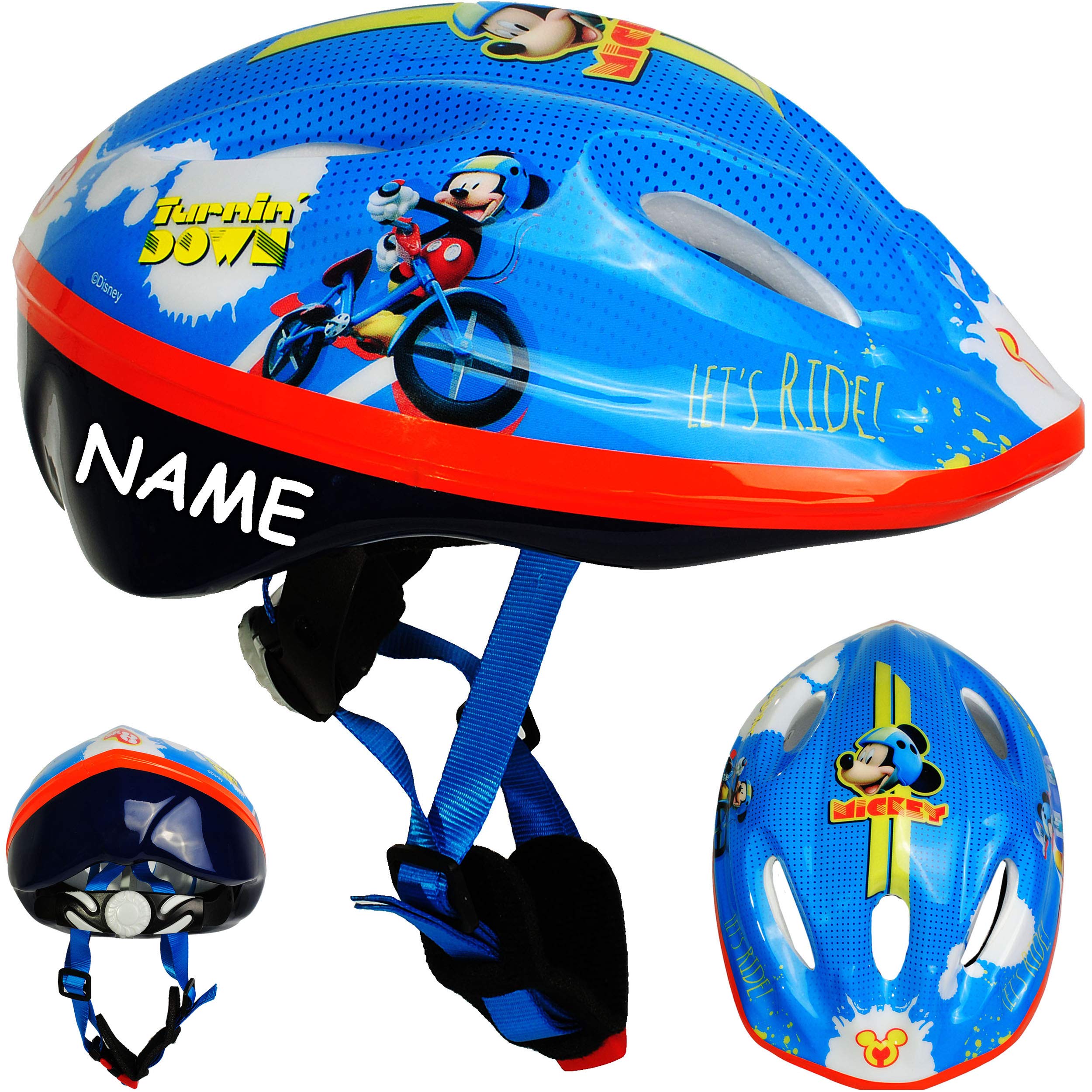 alles-meine.de GmbH Kinderhelm Mickey Maus Gr. 52-56 - Verstellbarer Helm - für Kinder Junge + Mädchen Bike Mäuse/Fahrradhelm Schutz