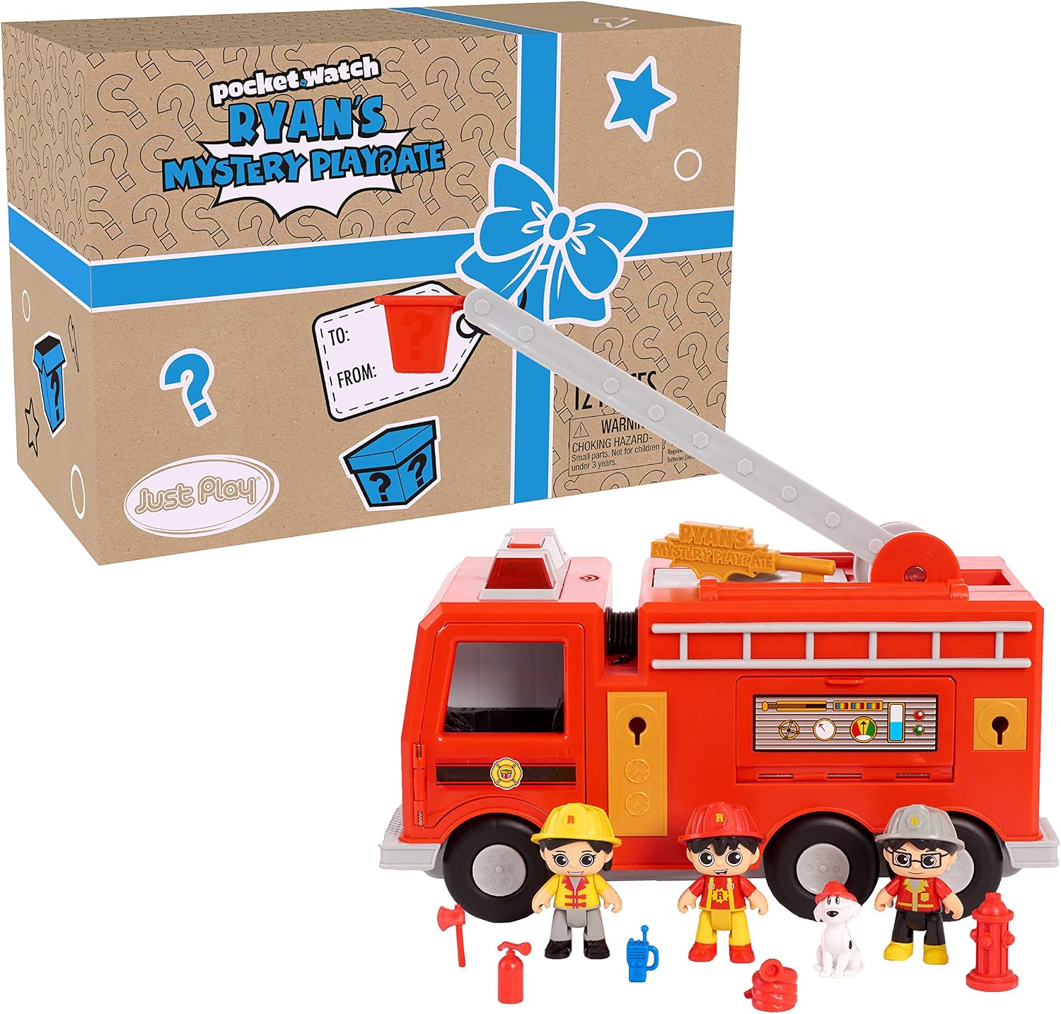 Just Play Ryan’s Mystery Playdate Fire Truck Mystery Box