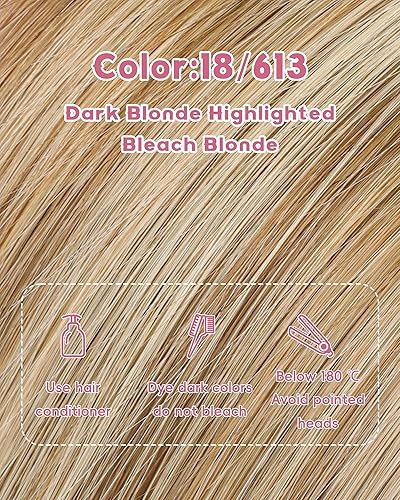 Miniatura 5 de KiiKiiGirl Micro Link - Extensiones de cabello humano virgen Remy, rubio, 18 pulgadas, microenlace, cuentas de cabello, extensiones de cabello