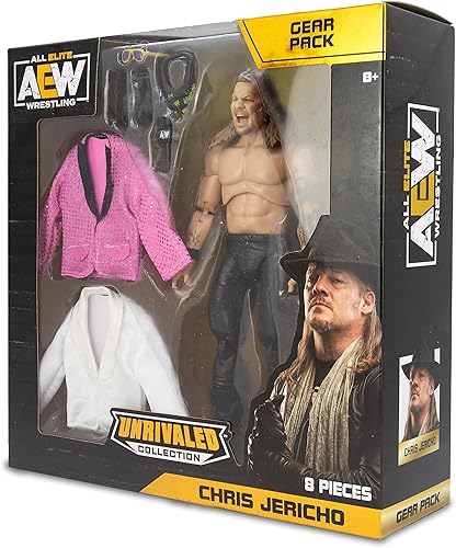 Miniatura 9 de All Elite Wrestling Unrivaled Collection Chris Jericho Gear Pack - Figura de acción de AEW de 6.5 pulgadas - Serie 5 - Exclusivo de Amazon