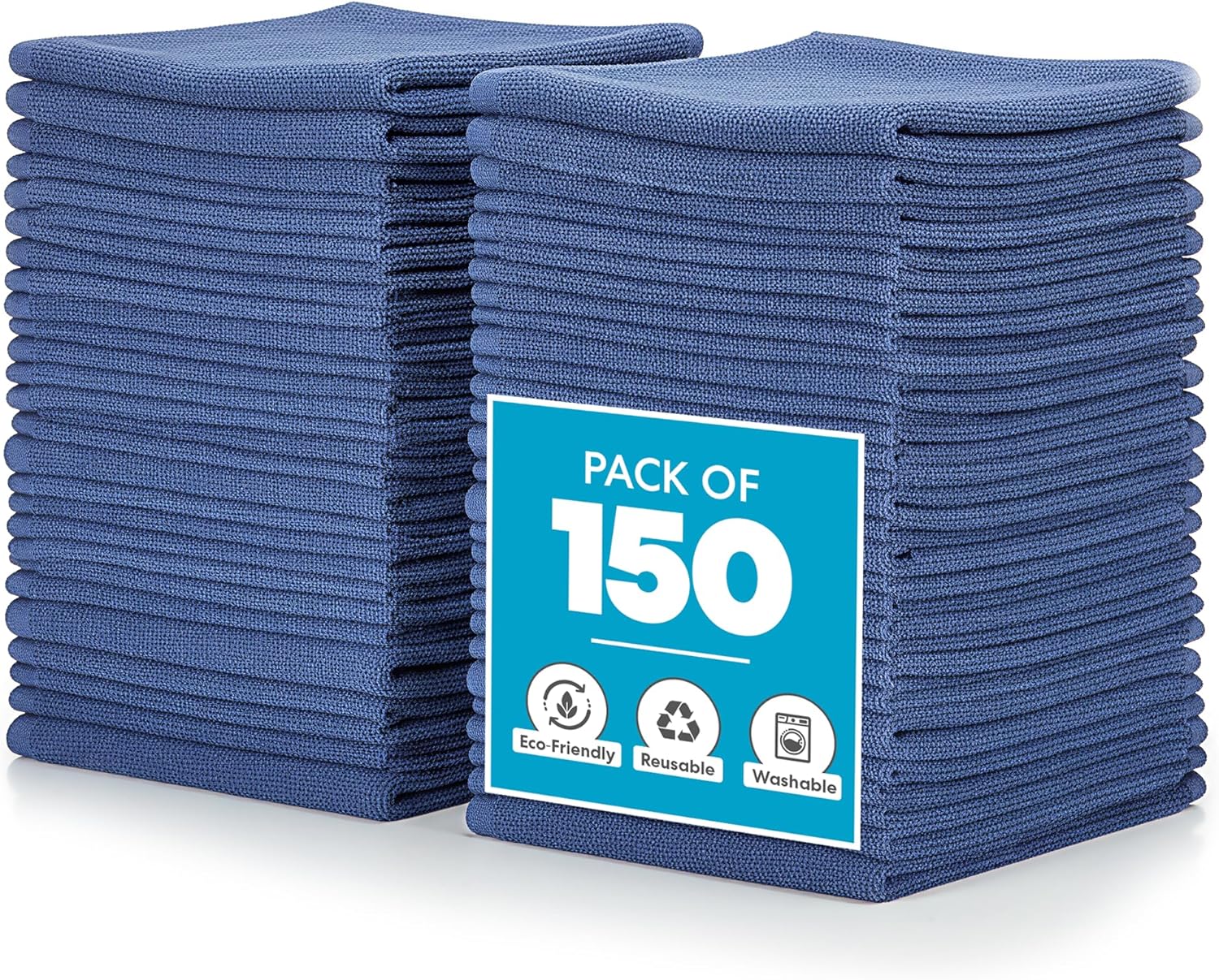 Simpli-Magic 79186 Shop Towels 14"x12", Pack of 150, Blue
