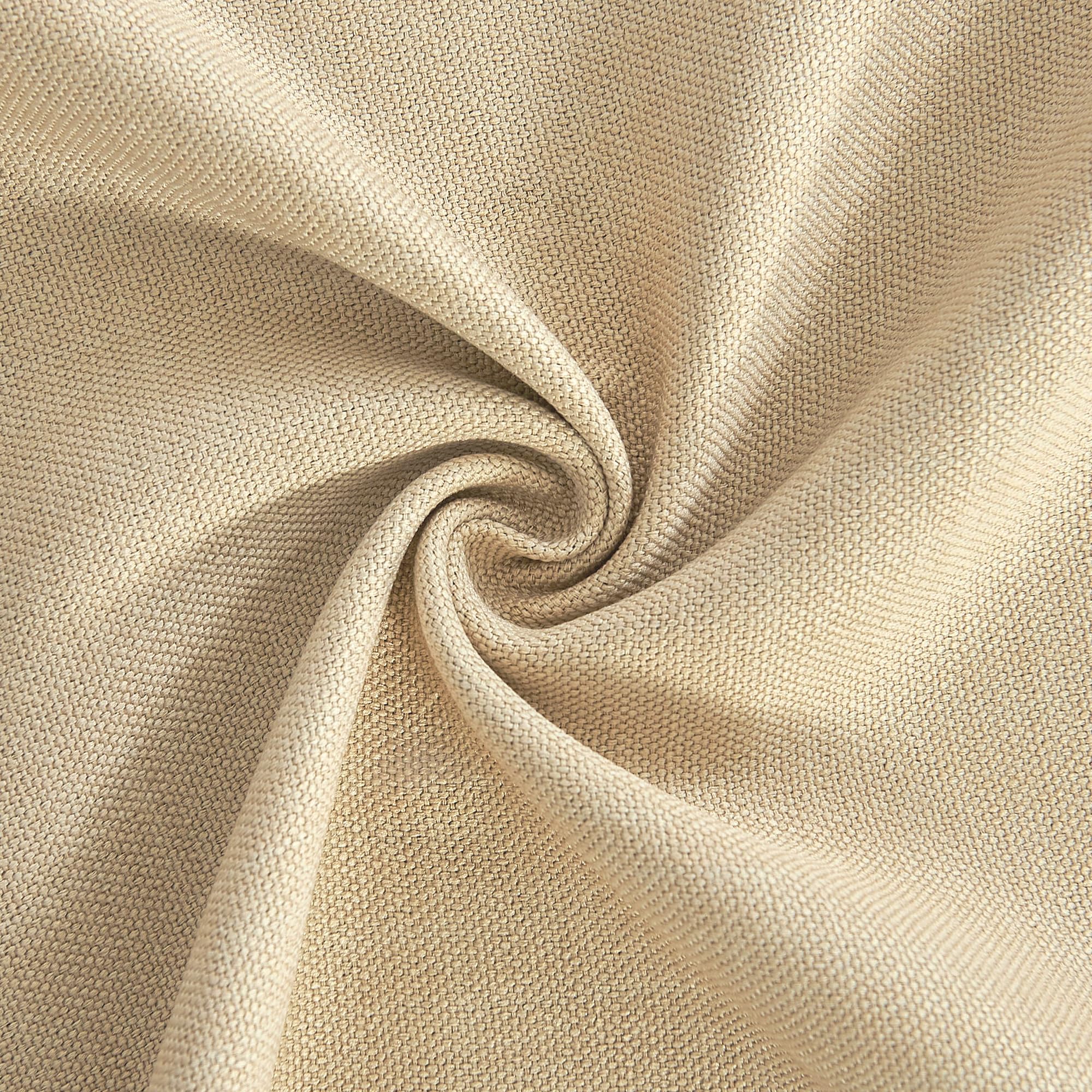 NICETOWN Rideaux en lin synthétique pour porte coulissante, avec isolation thermique, style rustique, 1 panneau avec attaches, 66 x 203 cm, crème (Oatmeal)