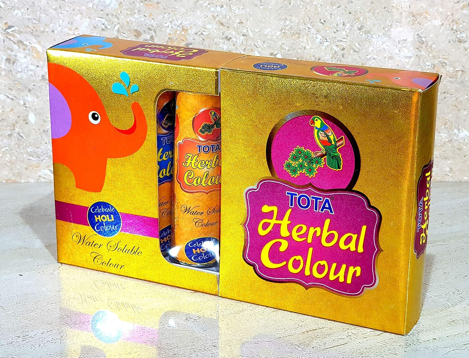 VRINDAVANBAZAAR.COM Tota Skin-Safe and Non-Toxic, No Irritation Herbal Holi Color (Pack of 6 Assorted Colours)