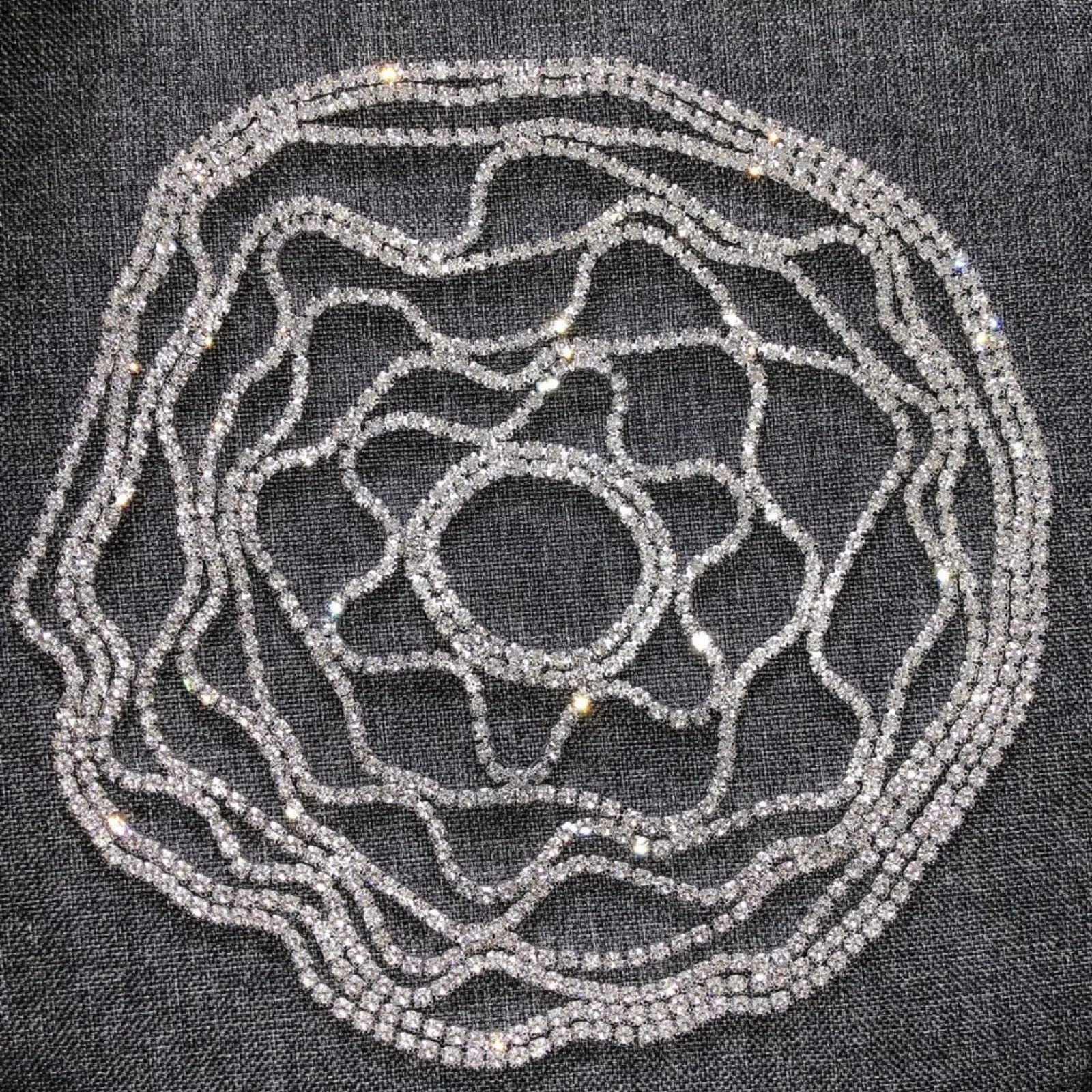 Rhinestone Malla Casquete, Plata Rugiente 1920S Danza del Vientre de Cristal Flapper Cabeza Cadena Fiesta de Novia Accesorios para el Cabello para Mujeres Fiesta de Disfraces