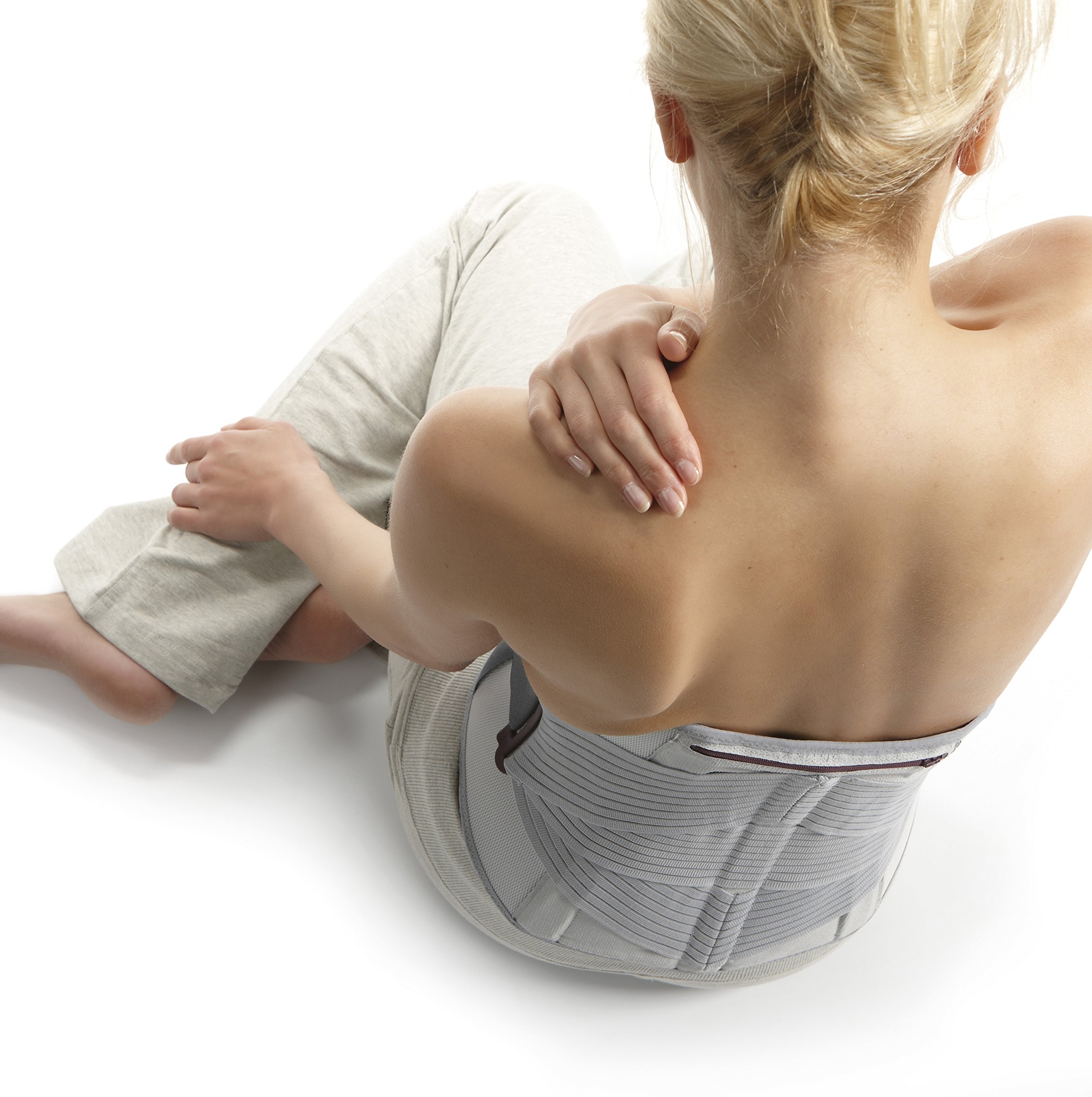 Push med Rückenbandage – Wirbelsäulenstütze, Rehabilitation, eleasticated, verstellbar, Unisex, passt unter Kleidung, anpassen, Schmerzlinderung 2