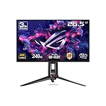 ASUS ROG Swift PG27UCDM, Monitor da 26,5″, 4K OLED (3840×2160), 0,03ms (GTG), 240Hz, DisplayPort 2,1, Tecnologia Anti-Flicker, Compatibile con G-SYNC, 99% DCI-P3, Nero