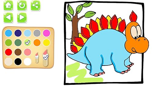meu livro de colorir dino para crianças e jogo de pintar criança dinossauro