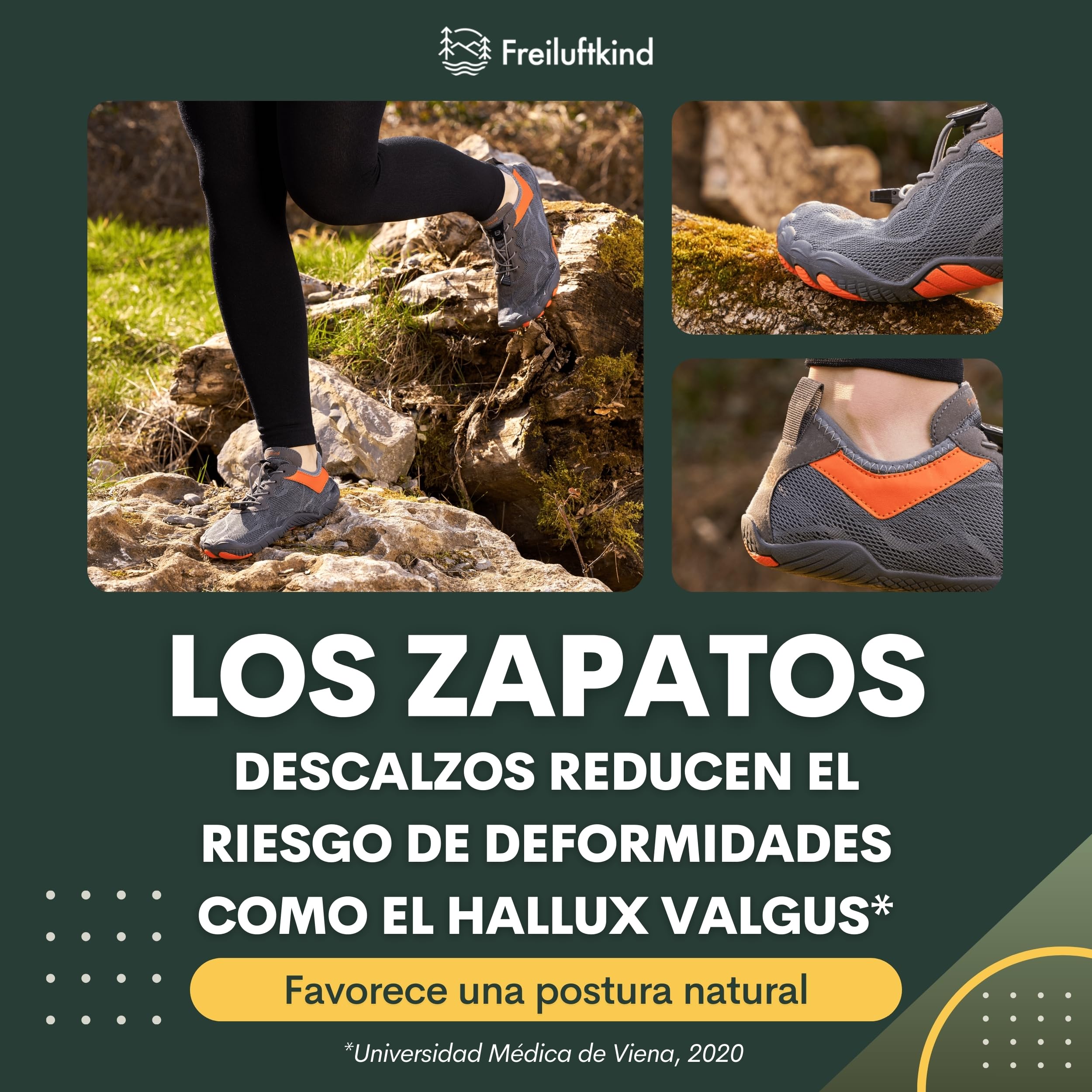 Freiluftkind El Original – Zapatillas Barefoot Antideslizantes Kokoda – La Zapatilla Barefoot Aventura – Zapatillas de Running Barefoot