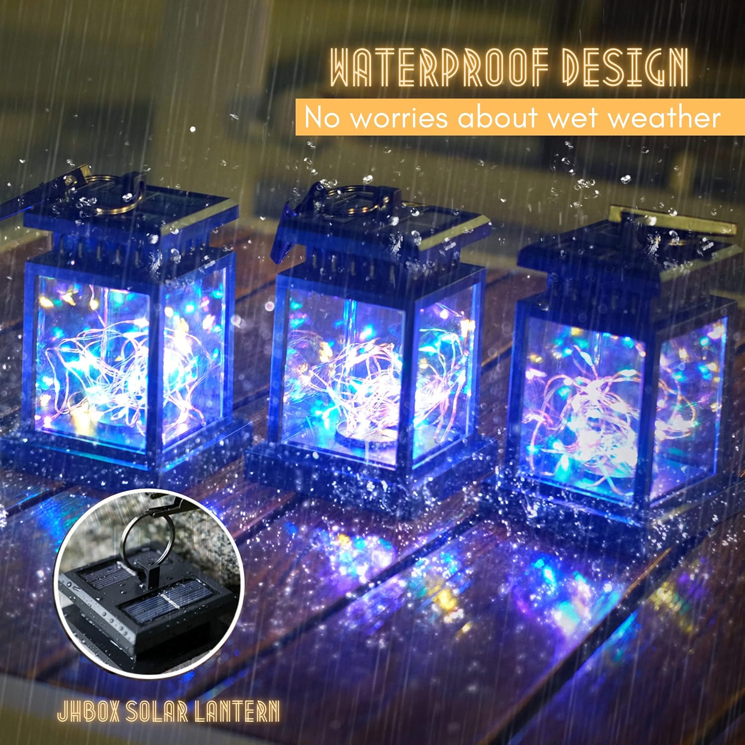 Solar Lanterns Outdoor Waterproof Hanging Solar Lights Outdoor 30 LEDs, Outdoor Lanterns Solar Powered for Patio Decor, Yard Decor, Camping Decor, Winter Garden Holiday Gifts ( 1 Pack)