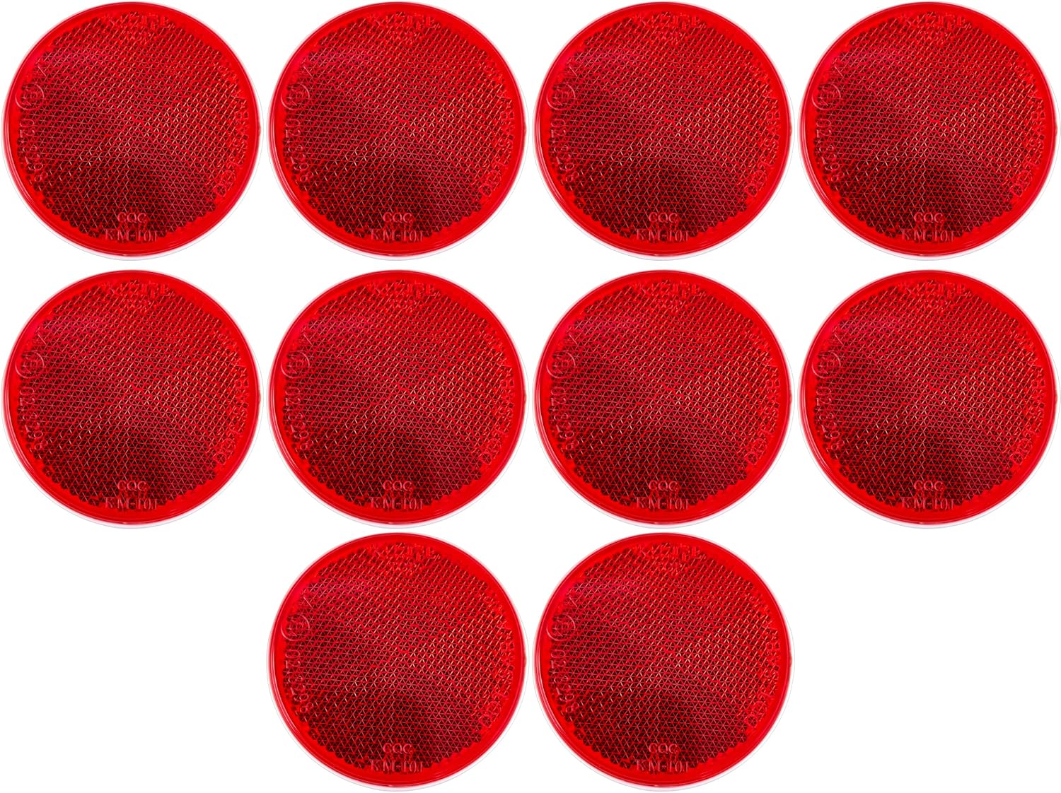 Reflectors For Mailbox 3 Inch Round Red Adhesive Reflectors - Pack Of 2 For Bike, Trailer, Truck, Boat, Mailbox Safety Red Reflector - Foto 13