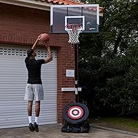 Vista 6 de Aro de baloncesto portátil con altura ajustable de 7.5-10 pies y reboteador