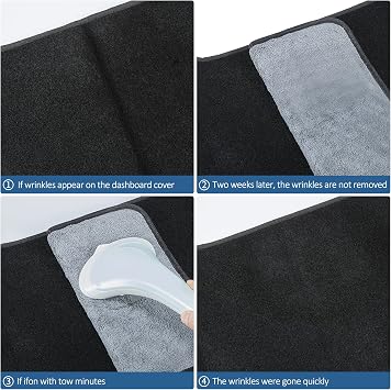 Dashboard Dash Cover Mat Carpet Compatible with 2007-2011 Toyota Camry(Black)