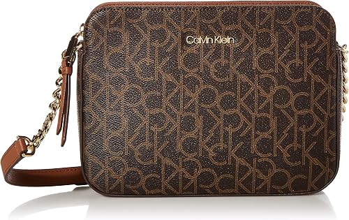 Amazon.com: Calvin Klein Hayden Doble Entrada Firma Bandolera, marrón,  talla única : Ropa, Zapatos y Joyería
