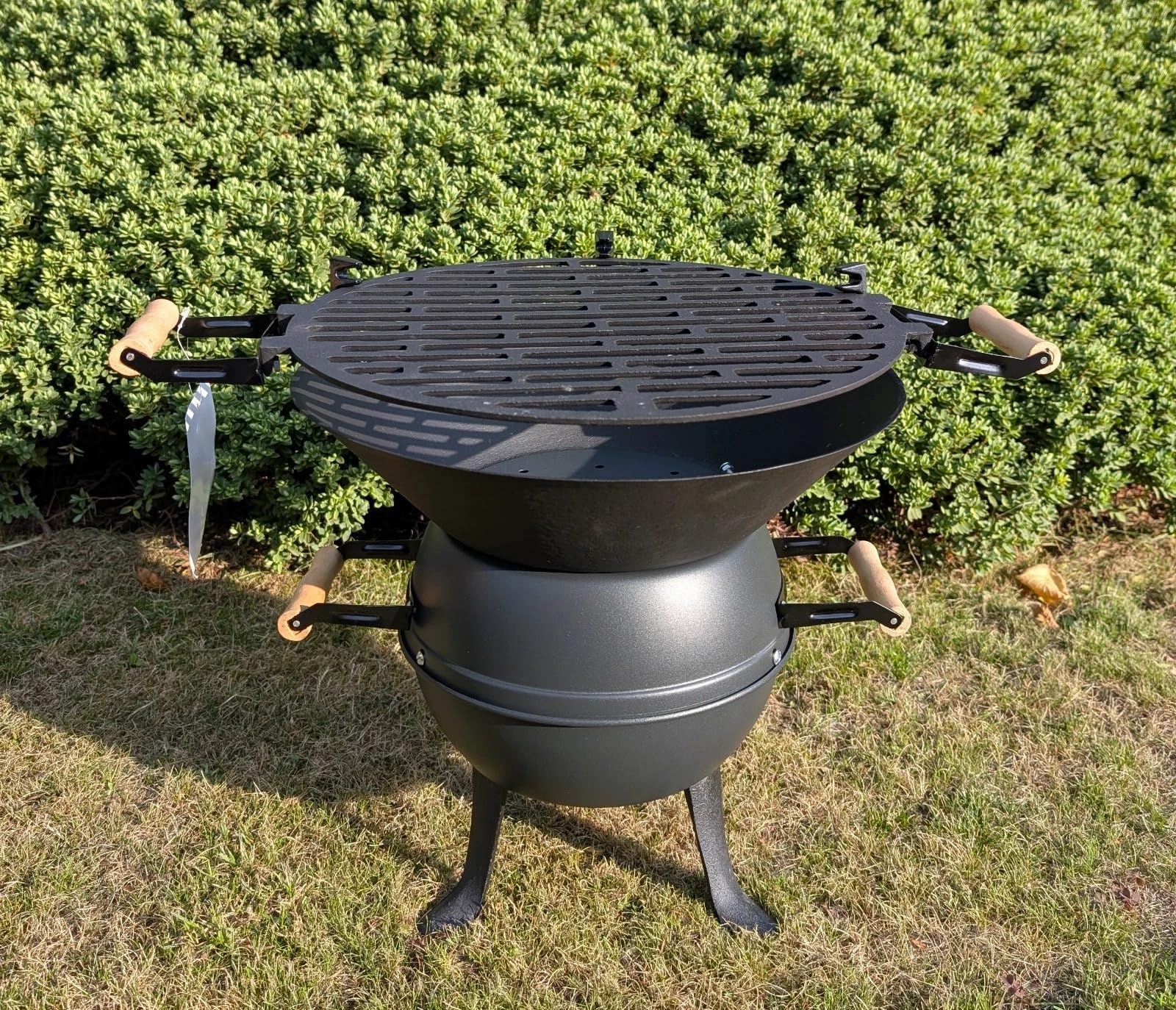 Oms Home Store Outdoor Steel Metal Bbq Cast Iron Grill Camping Garden Barbecue Burner Fire Pit